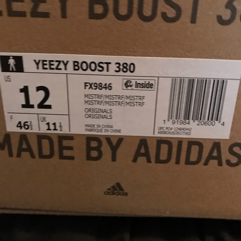 Brand new Yeezy 380 Mist Reflective DSWT Size 12